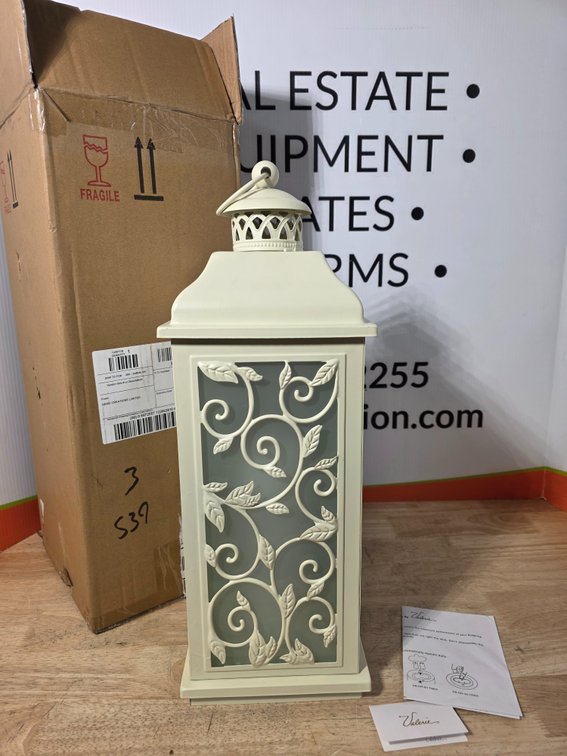 20" Indoor/Outdoor Flickering Flame Decorative Lantern - (Battery Powered)