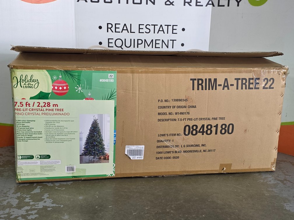 7.5ft Pre-Lit Crystal Pine Tree - 1,200 Color Changing - 52-in Diameter