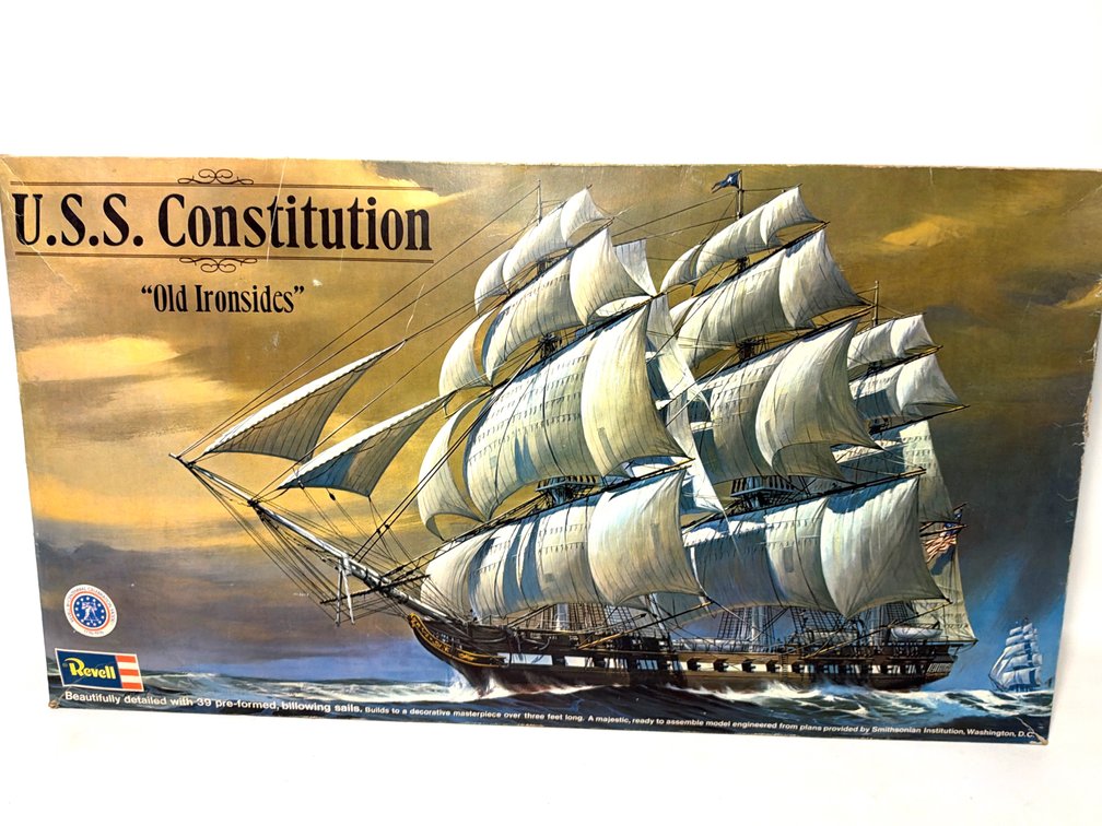 Revell U.S.S. Constitution “Old Ironsides” 1:96 Scale Model - 3” Tall When Built