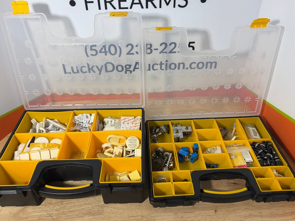 Two Compartment Organizers with Hardware and Electronics