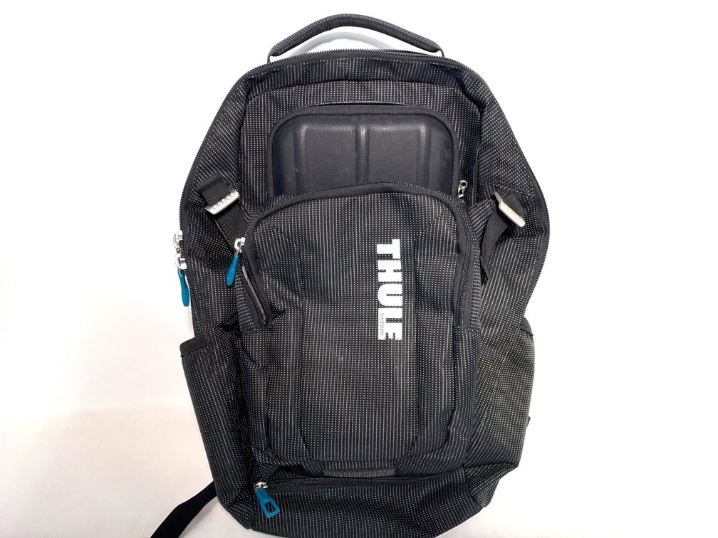 Thule Black Textured Woven Fabric Backpack
