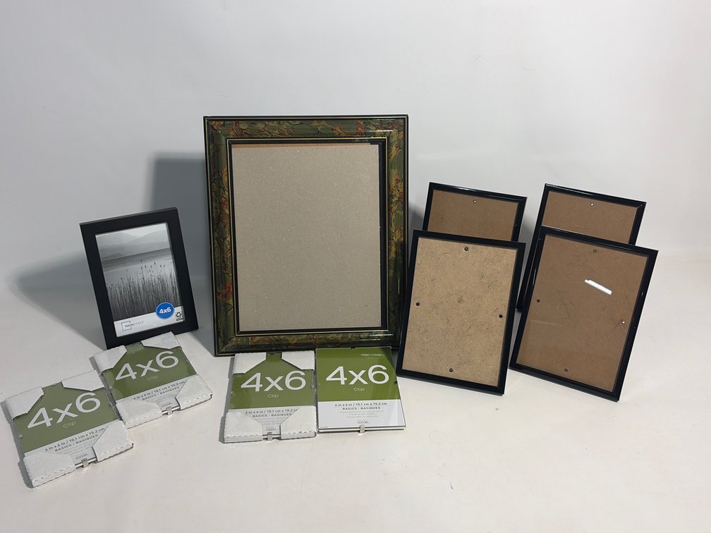 Picture Frames Including Clip Frames and Marbled Frame