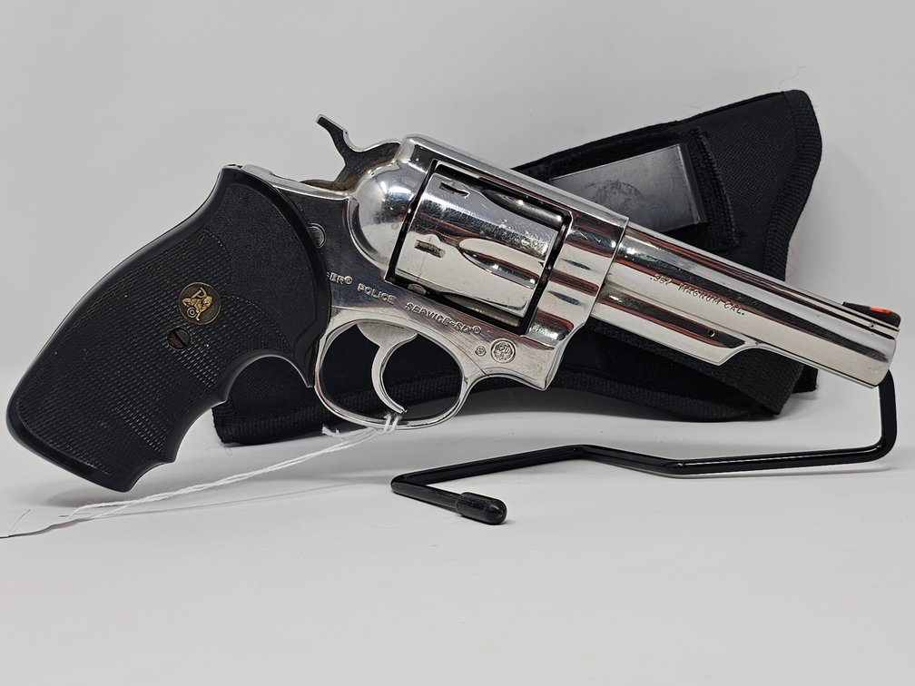 Ruger Police Service-Six 357 Magnum Revolver - Pachmayr Grip - 4" Barrel- Serial Number 155-82563 