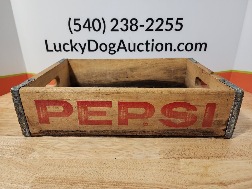 Pepsi Wooden Crate Measures 4.75" Tall x 18.25" Wide x 12" Deep