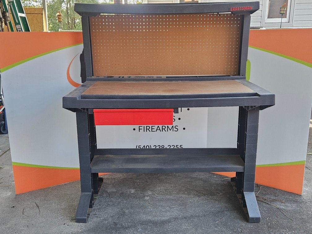 Craftsman Plastic Work Bench - Measures 55.5" Tall × 48" Wide × 30" Deep