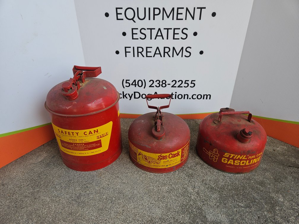 Metal Gas Can 2-1/2 and 5 Gallon (3 Included)