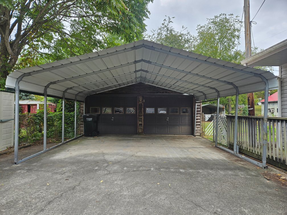 Metal Carport 20' Wide × 20' Long 6' Post