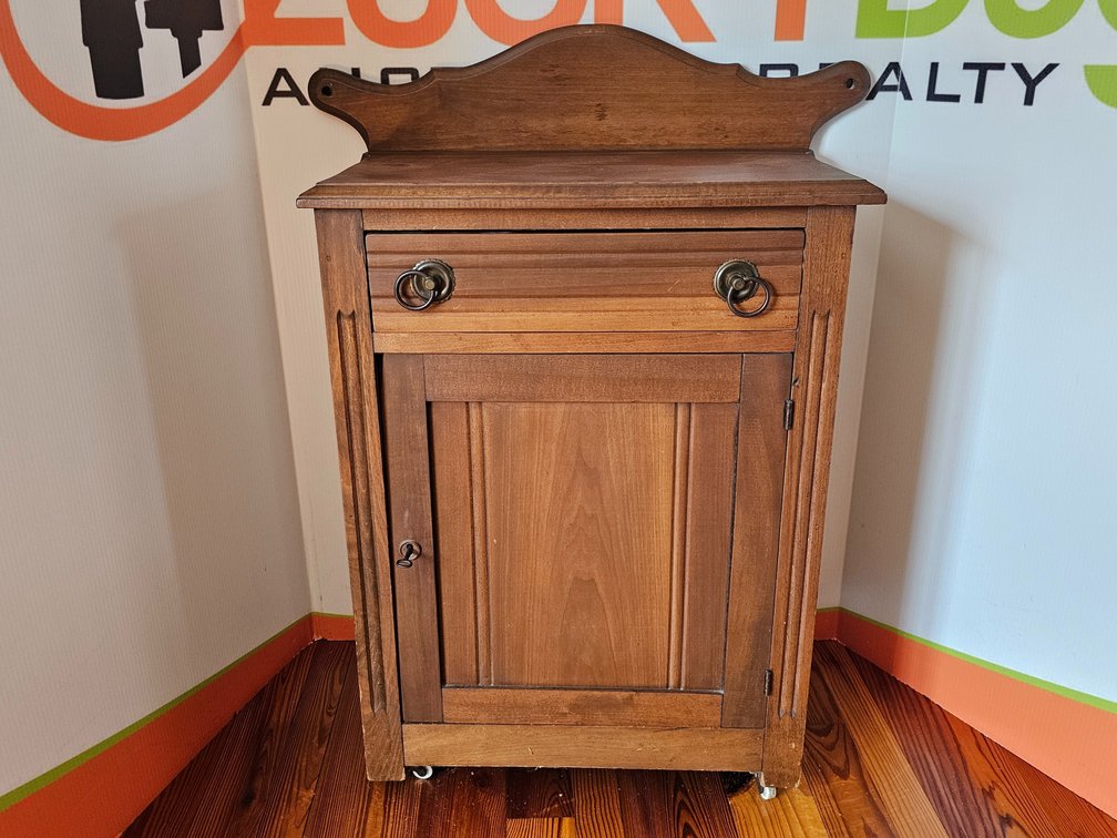 Antique Walnut Wash Stand - Measures 35" Tall x 28" Wide x 15" Deep