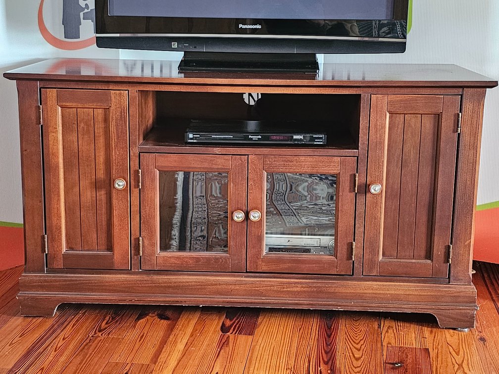 Modern Entertainment Stand - Measures 30" Tall x 56" Wide x 23" Deep