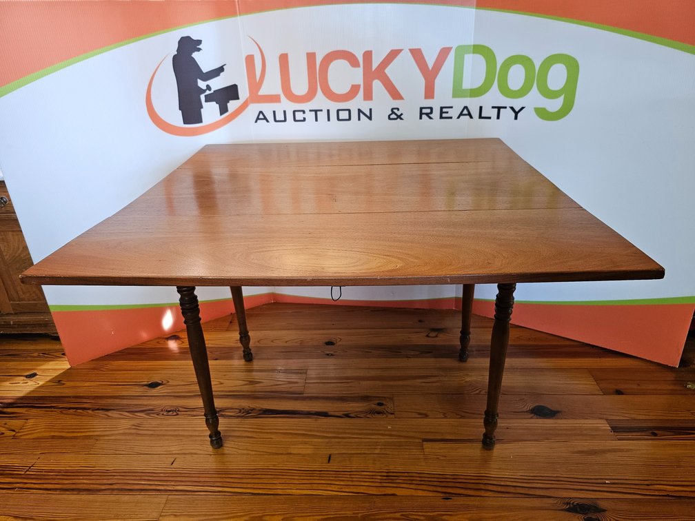 19th Century Antique Victorian Drop Leaf Table - Measures 29" Tall x 42" Wide x 40" Deep (Opened) - 18" Deep (Closed)