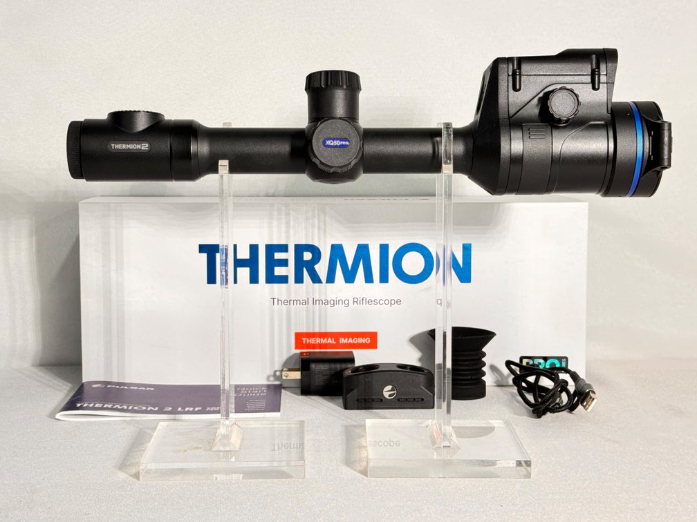 Pulsar Thermion 2 LRF - XQ50 Pro - Thermal Scope w/ Built in Rangefinder - (1) Battery - w/ Box, Case, Acc.