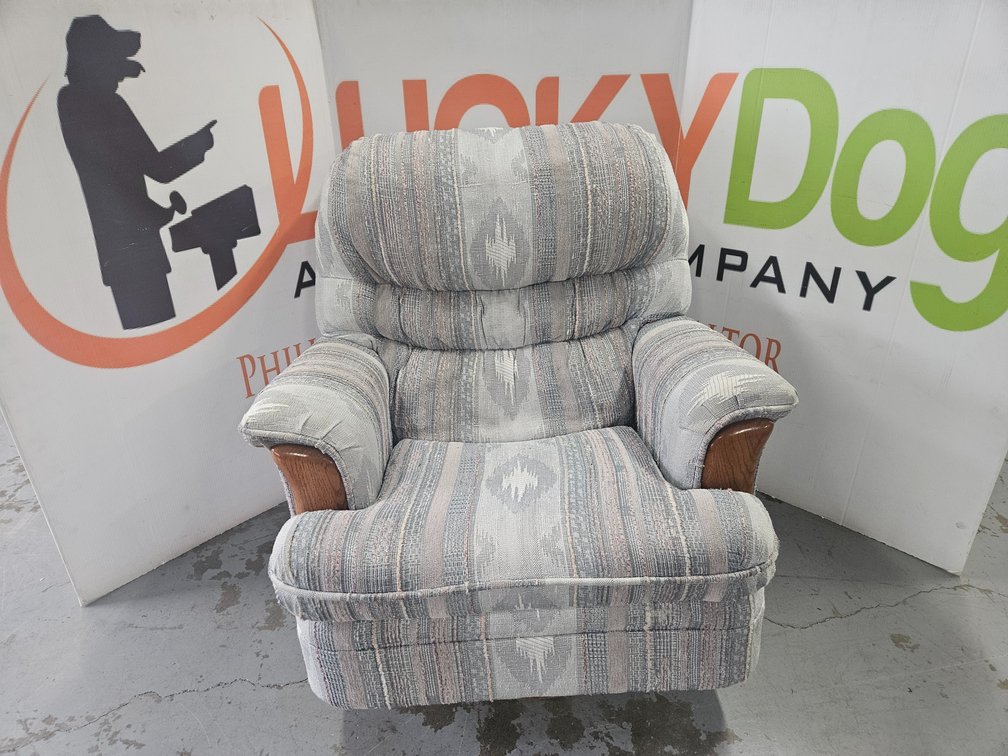 Upholstered Swivel Rocking Chair - Measures 37" Tall × 36" Wide × 34" Deep
