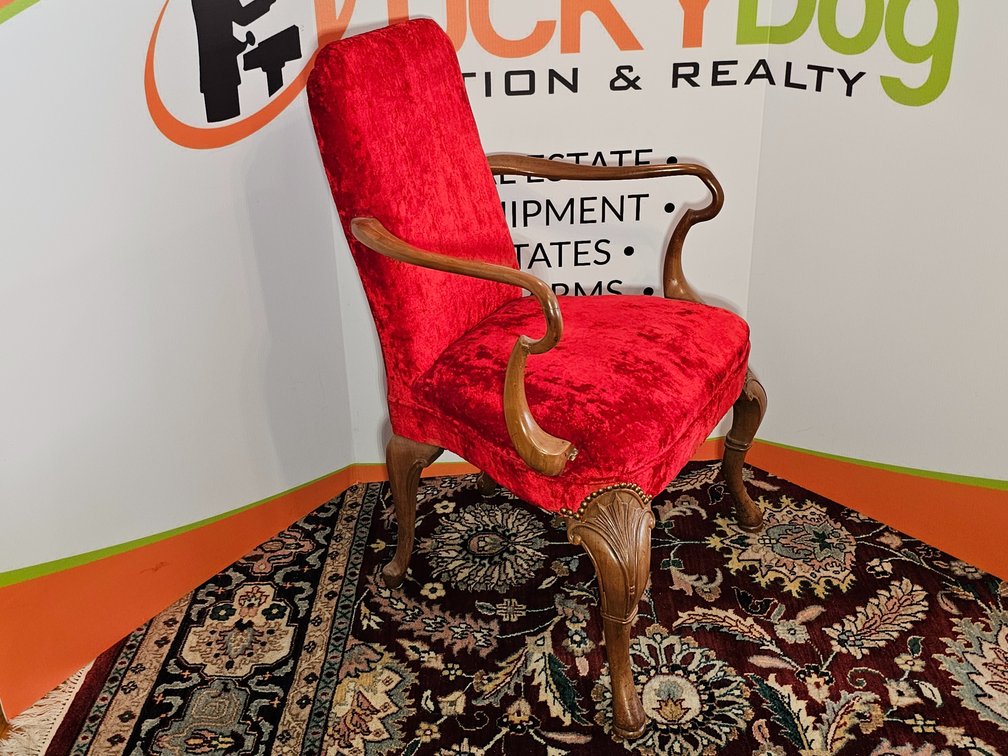 George II Style Antique Mahogany Arm Chair - Measures 38" Tall