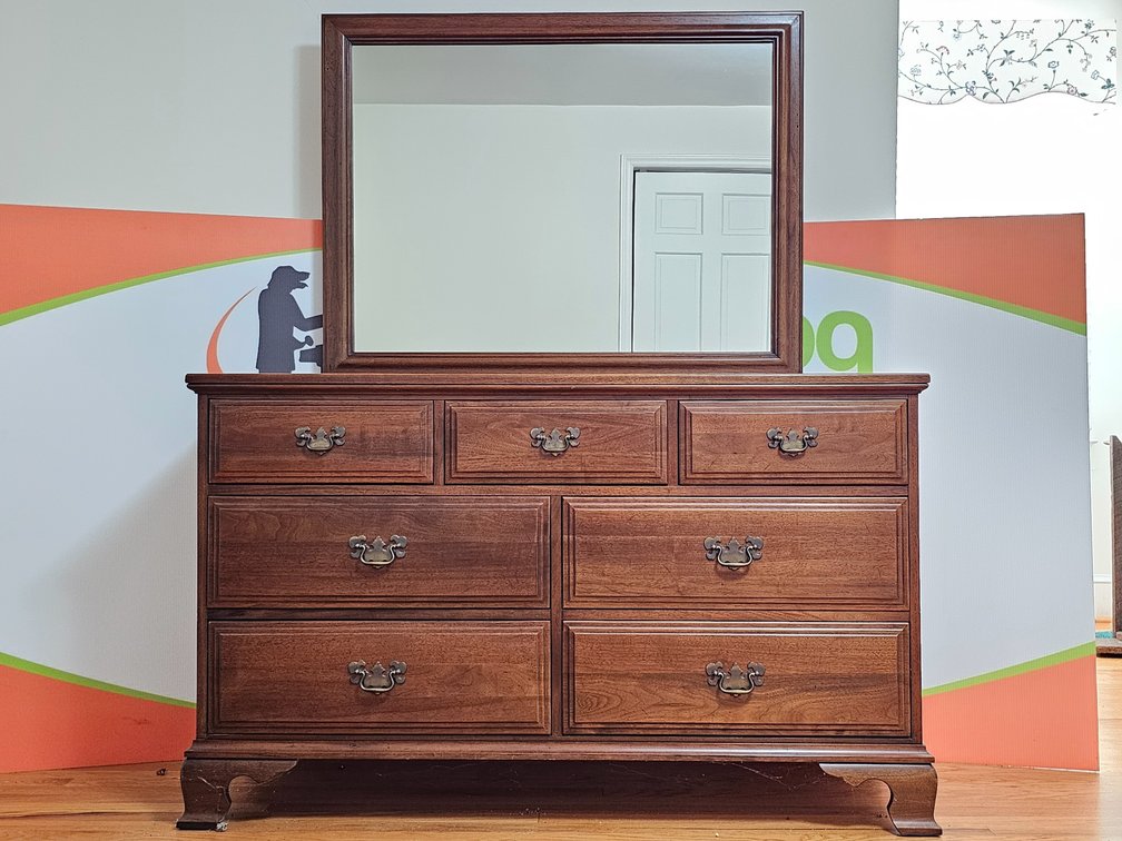 Davis Cabinet Company 7-Drawer Dresser w/ Mirror - Measures 33" Tall (66" Tall w/ Mirror) x 54" Wide x 20" Deep