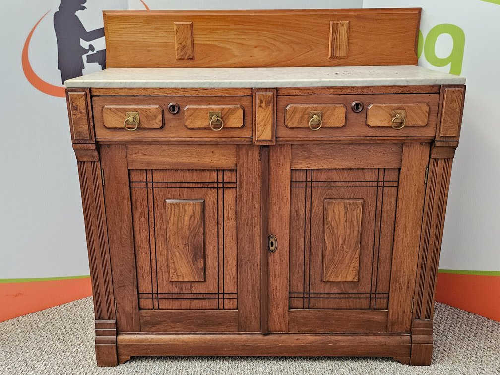 Antique Eastlake Victorian Dry-Sink / Wash-Stand - Circa 1870's - - Measures 42" Tall x 41" Wide x 18" Deep