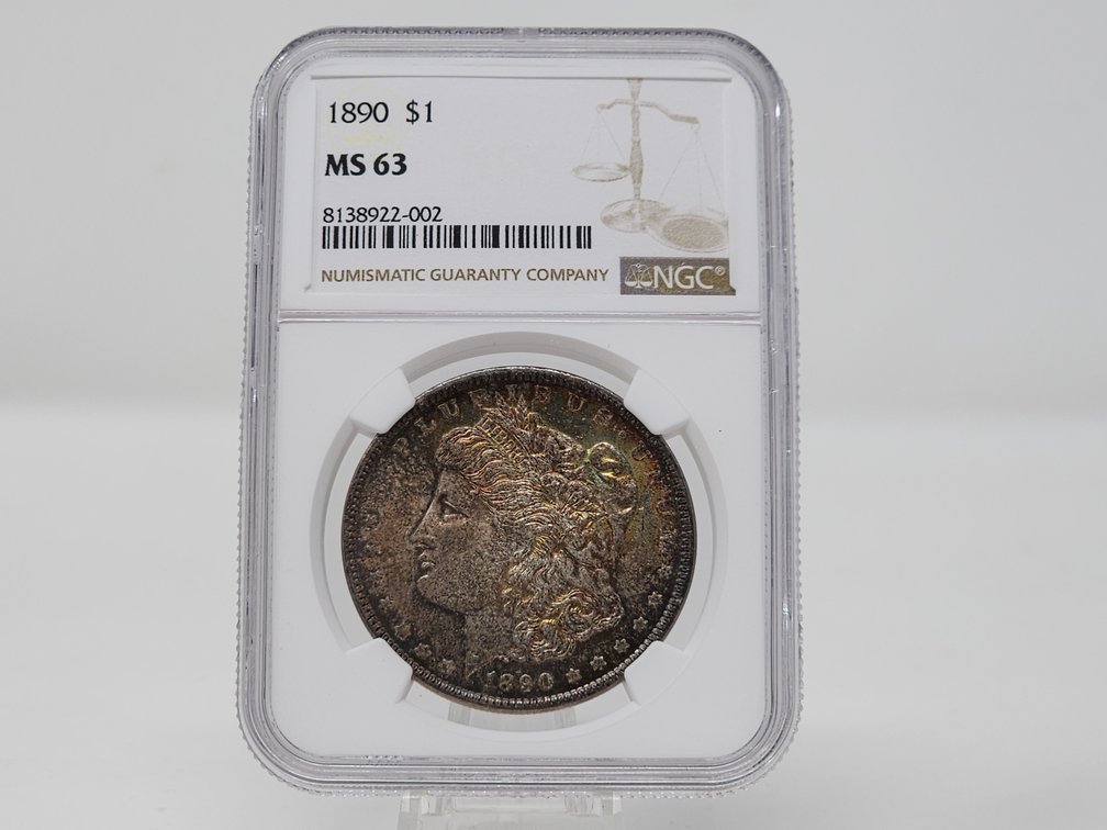 NGC MS 63 1890 Morgan Silver Dollar 