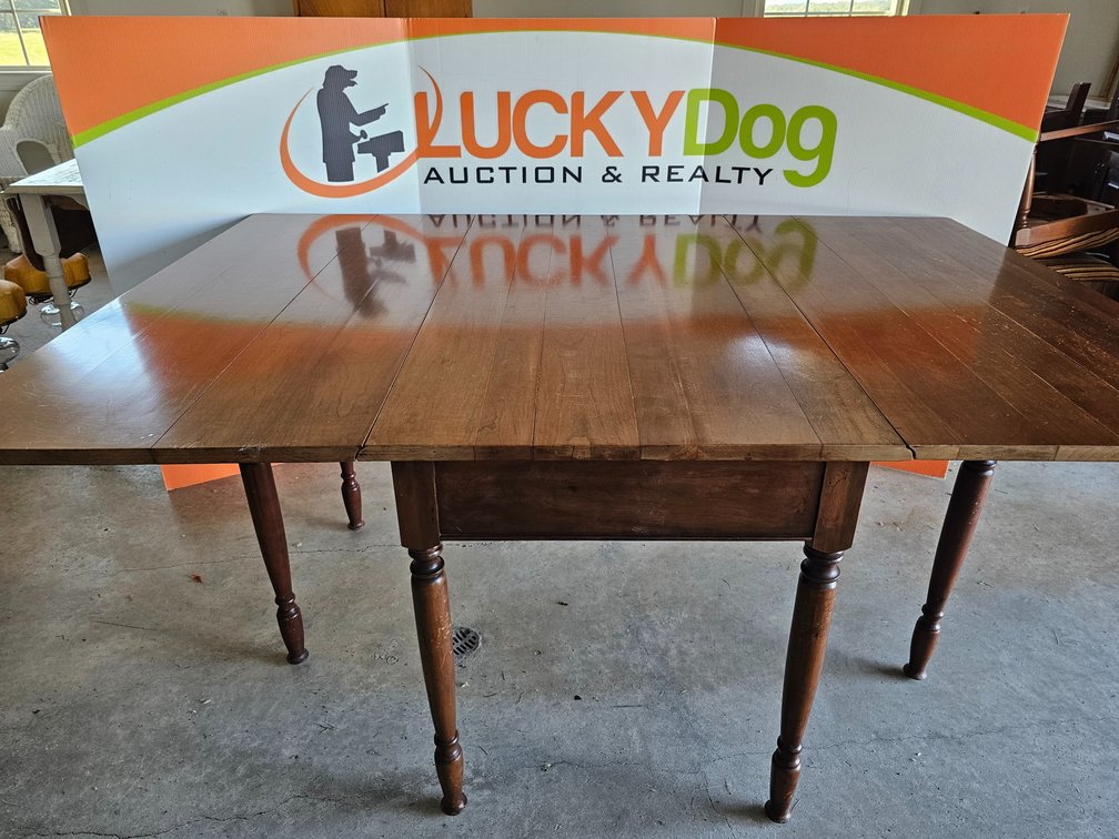 Handmade Solid-Wood Drop-Leaf Table - Measures  30" Tall x 72" Wide (28" Closed) x 48" Deep