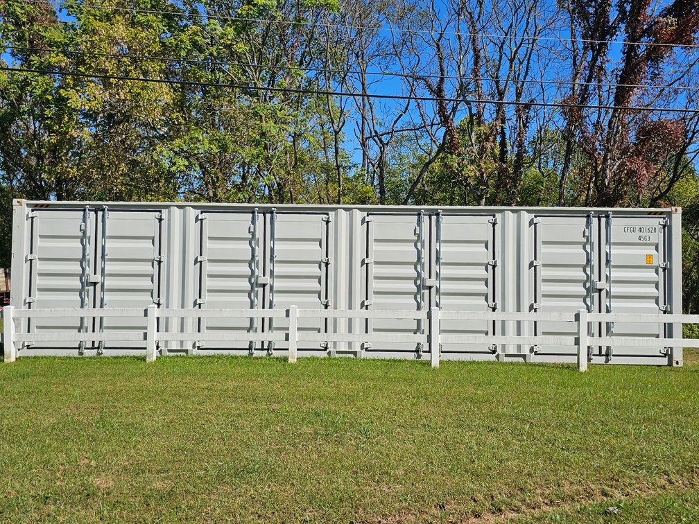 40' High-Cube (9' 6" Tall) Cargo Container w/ 4 Sets of Side Double-Doors