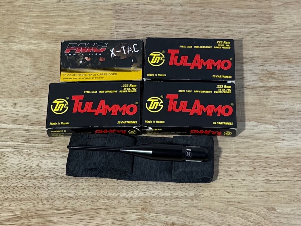 PMC 5.56 20Rds - (3) Tulammo .223 - (60) Rds - Laser Boresight
