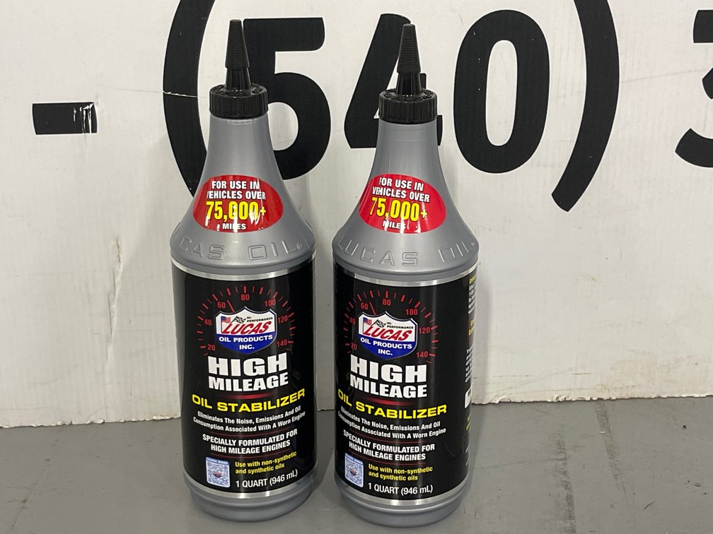 (2) Lucas High Mileage Oil Stabilizers - 1 Quart Each