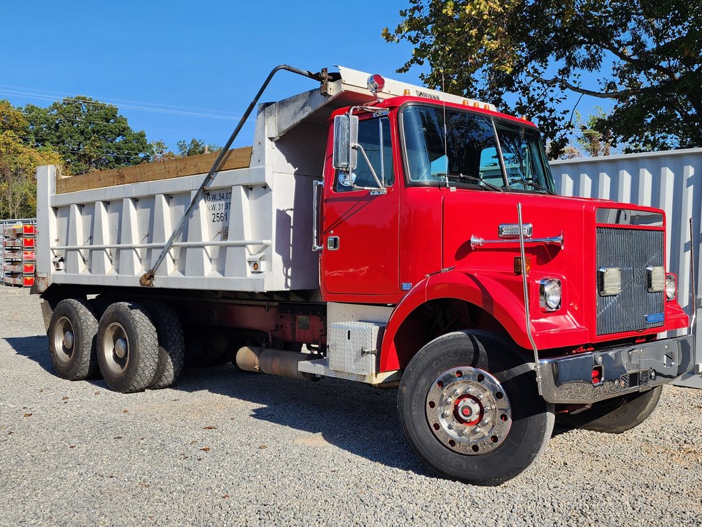 1989 White Volvo GM Dump Truck 