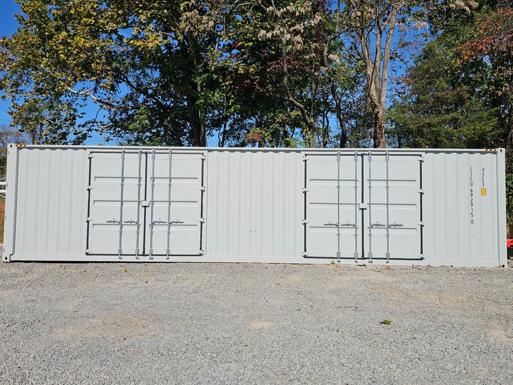 40' High-Cube (9' 6" Tall) Cargo Container w/ 2 Sets of Side Double-Doors