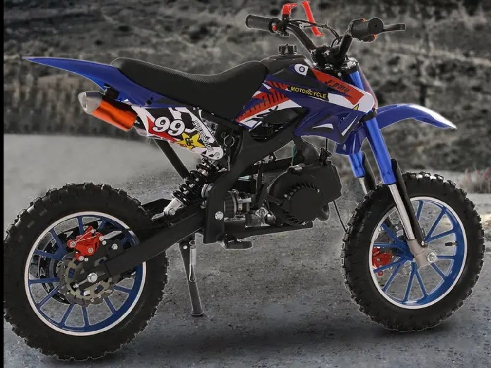 Panther 49cc Dirt Bike 2 Cycle Engine (New In The Box Opened Box To Picture Bike)
