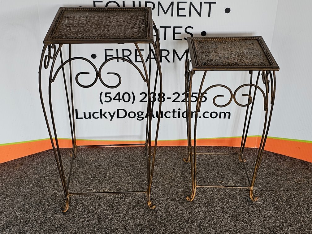 (2) Metal Plant Stands - Tallest is 24" 