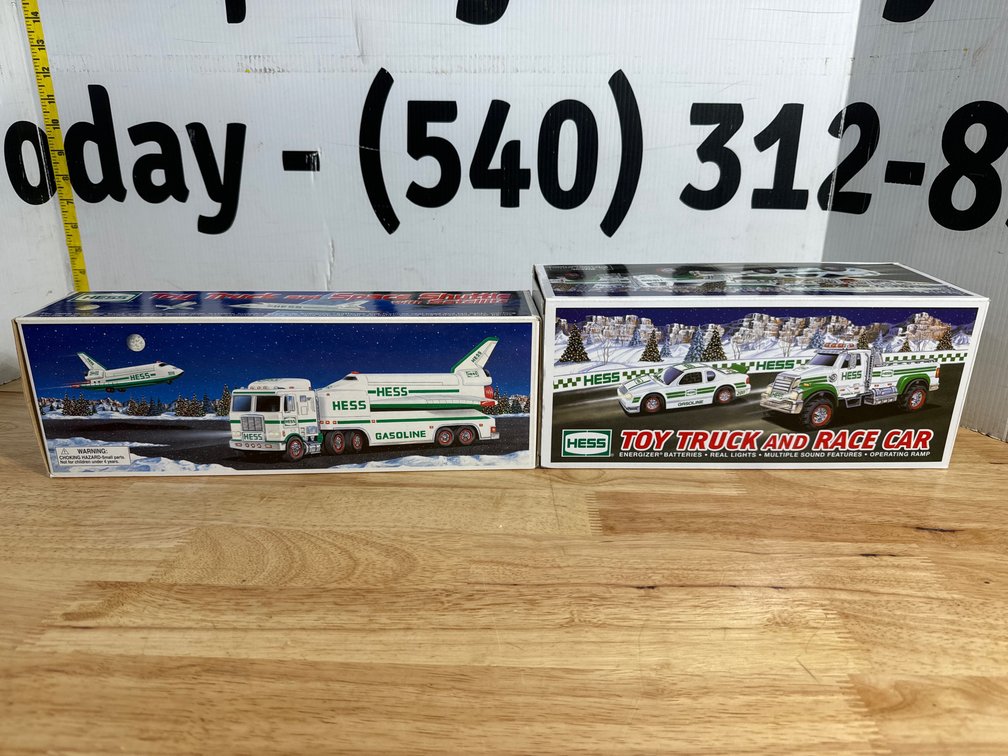 Hess Toy Truck and Race Car - Hess Toy Truck and Space Shuttle w/ Satellite 