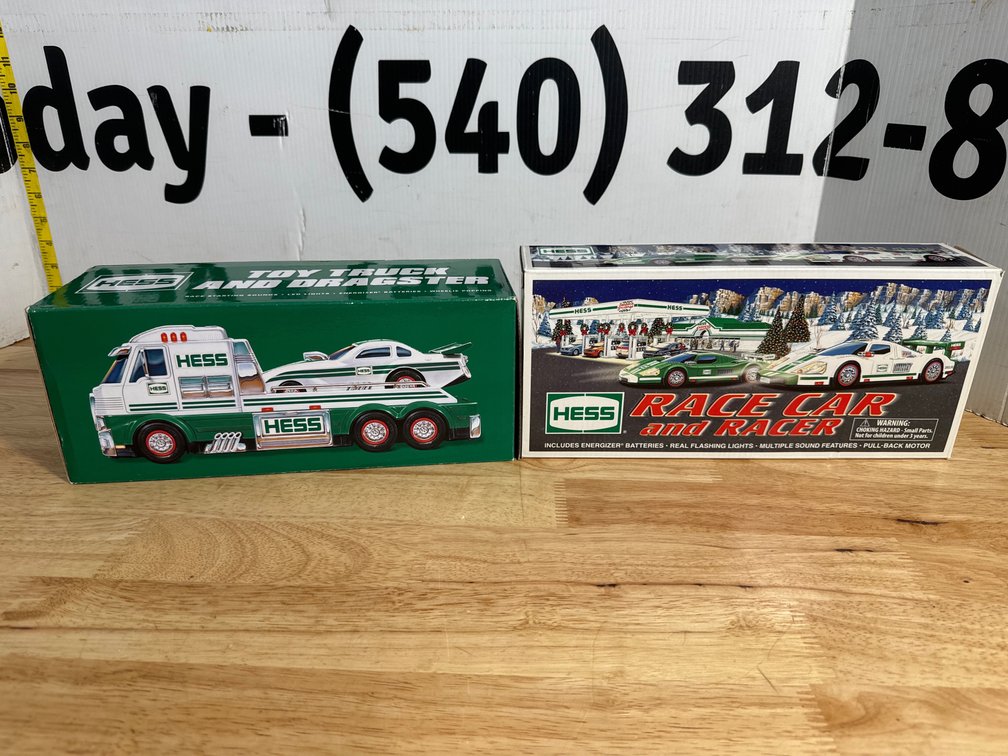 Hess Toy Truck and Dragster - Hess Race Car and Racer 