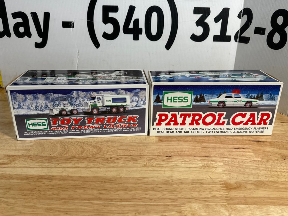 Hess Patrol Car - Hess Toy Truck and Front Loader 