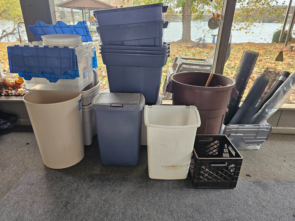 Plastic Totes - Trashcans - Screening Material
