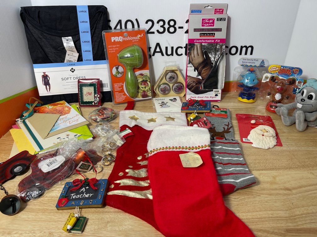 Stockings - Stocking Stuffers - Fashion Rings - Insulated Gloves - Spiral Veggie Slicer - Size Large Soft Dress and More