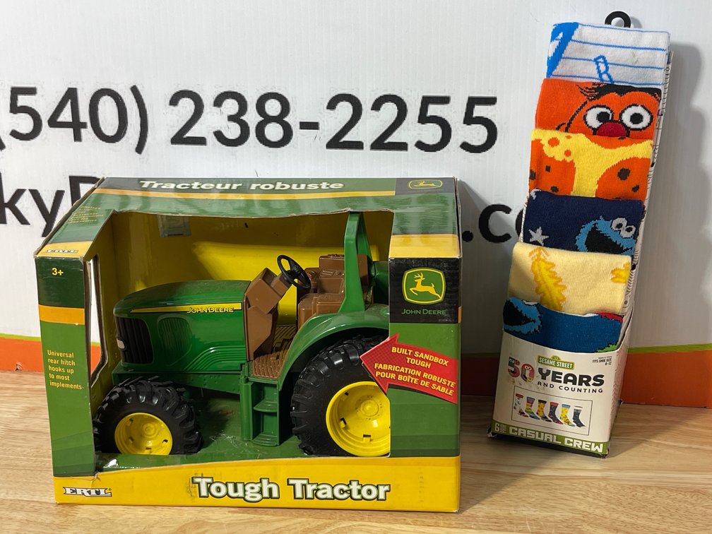 John Deere Tractor w/ Sesame Street Crew Socks