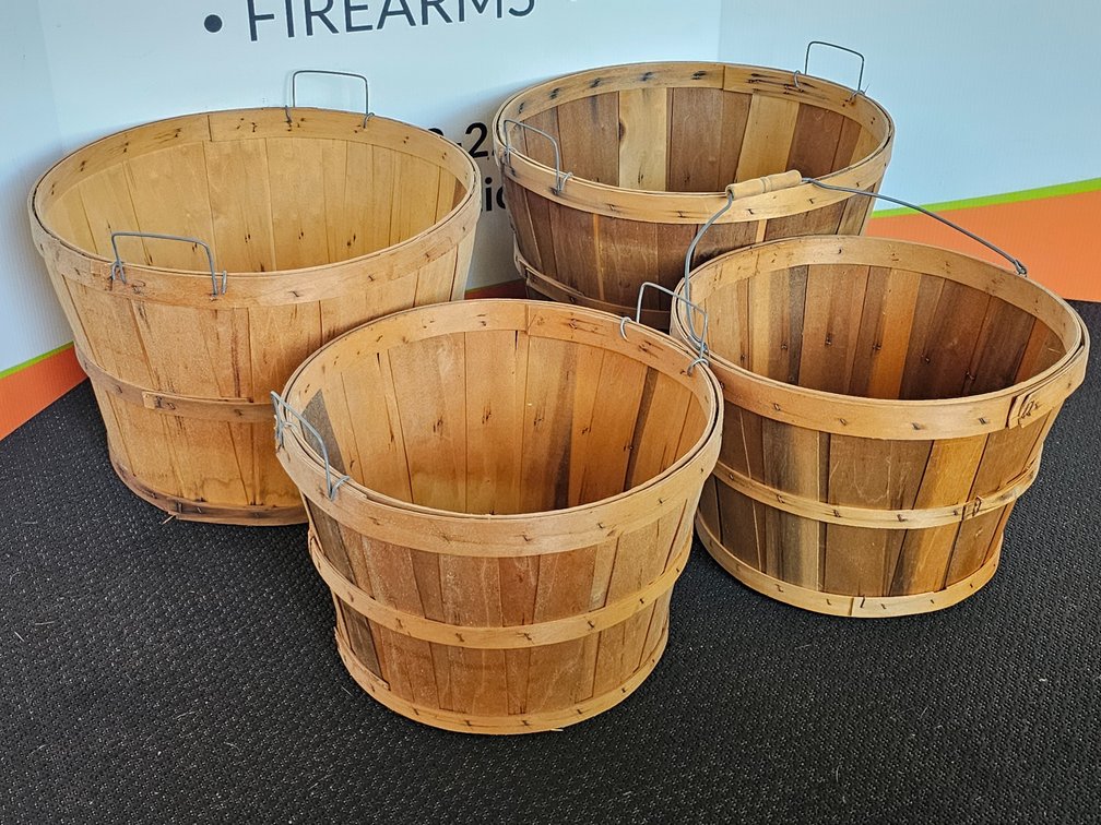 (4) Apple Baskets - 9.5" and 12" Tall