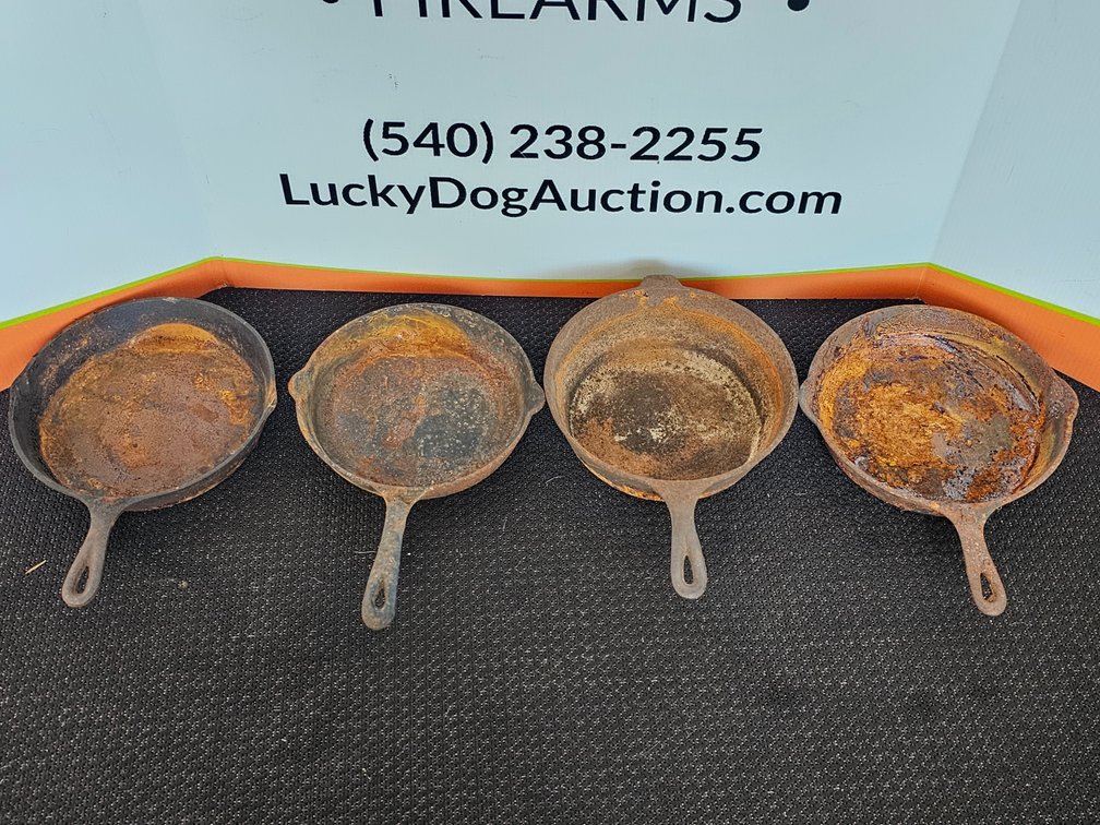 (4) 10" Cast-Iron Skillets - Lodge and Others - 4 Included 