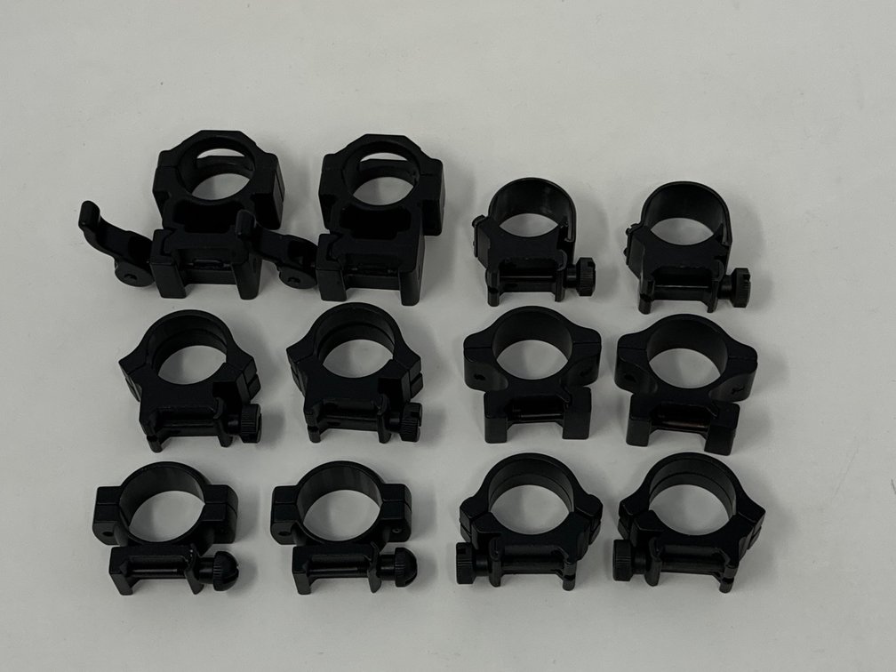 Assorted Scope Rings - Leupold - Weaver - Others (6) Pair