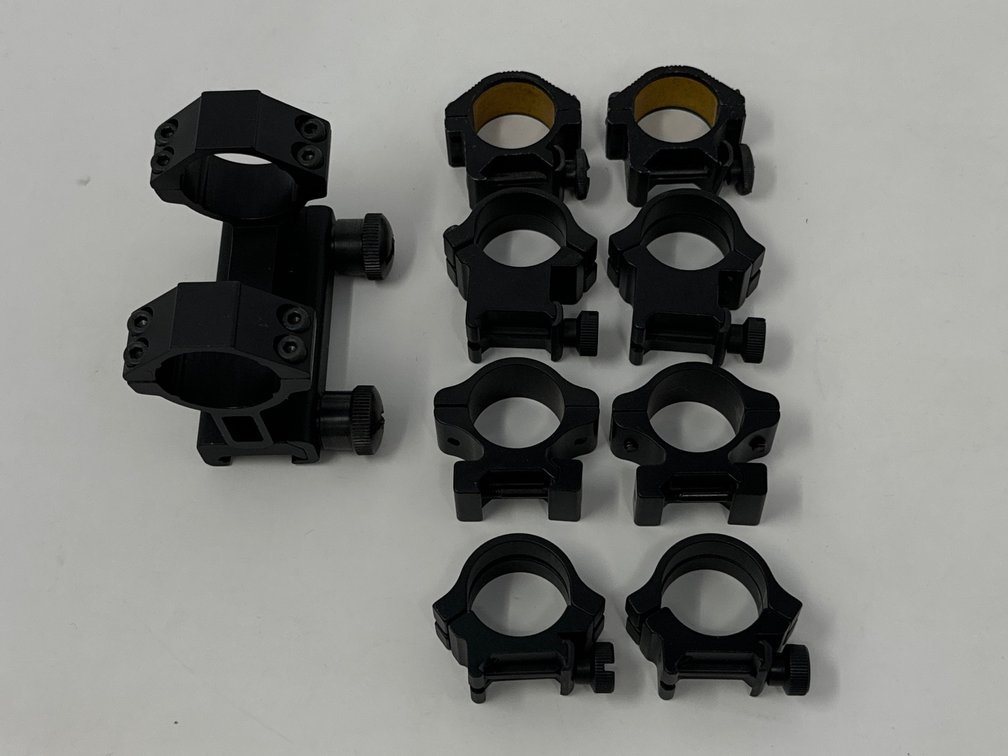 (5) Pair of Scope Rings - All 1” - Weaver, Leupold, others
