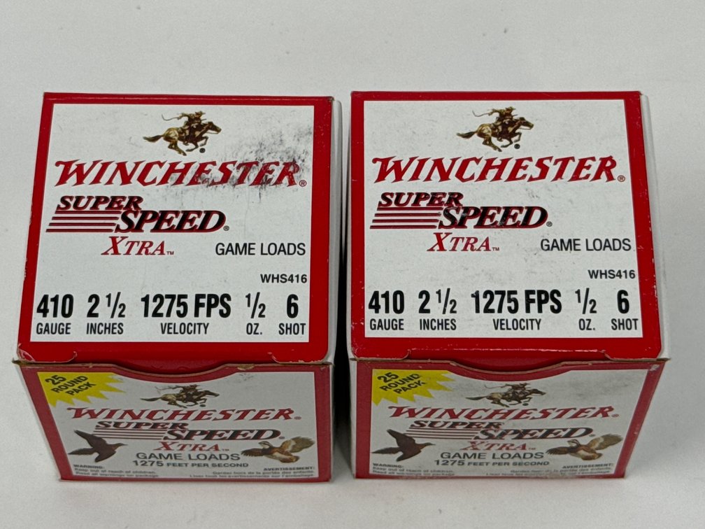 Winchester Super Speed 410 Ga 2.5” 6 Shot - (2) Boxes of 25