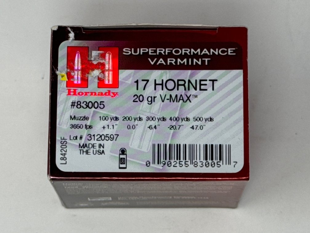 Hornady .17 Hornet - Missing 1 - 24Rds Total 