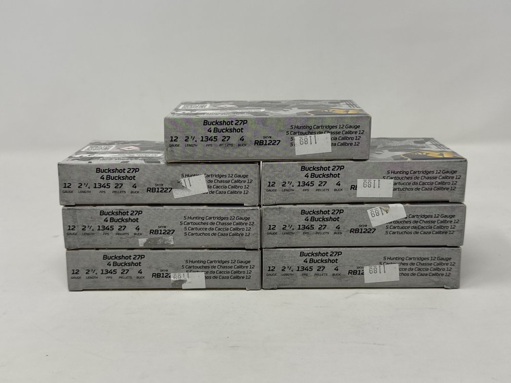 Rio 12 Ga 2.75” #4 Buckshot - (7) Boxes of 5, 40rds Total