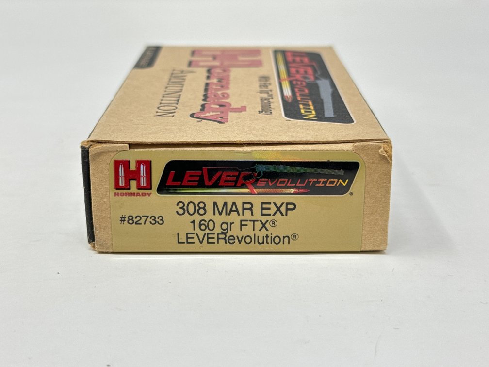 Hornady Leverevolution .308 Marlin Express 160 Gr FTX - 4 Live Rounds, 13 Brass 