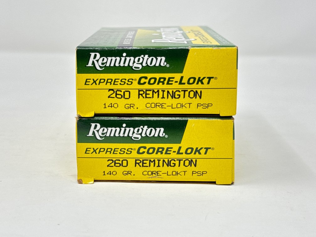 Remington Core Lokt .260 Rem 140 Gr PSP - 1 Box Missing 7, (2) Boxes, 33rds Total