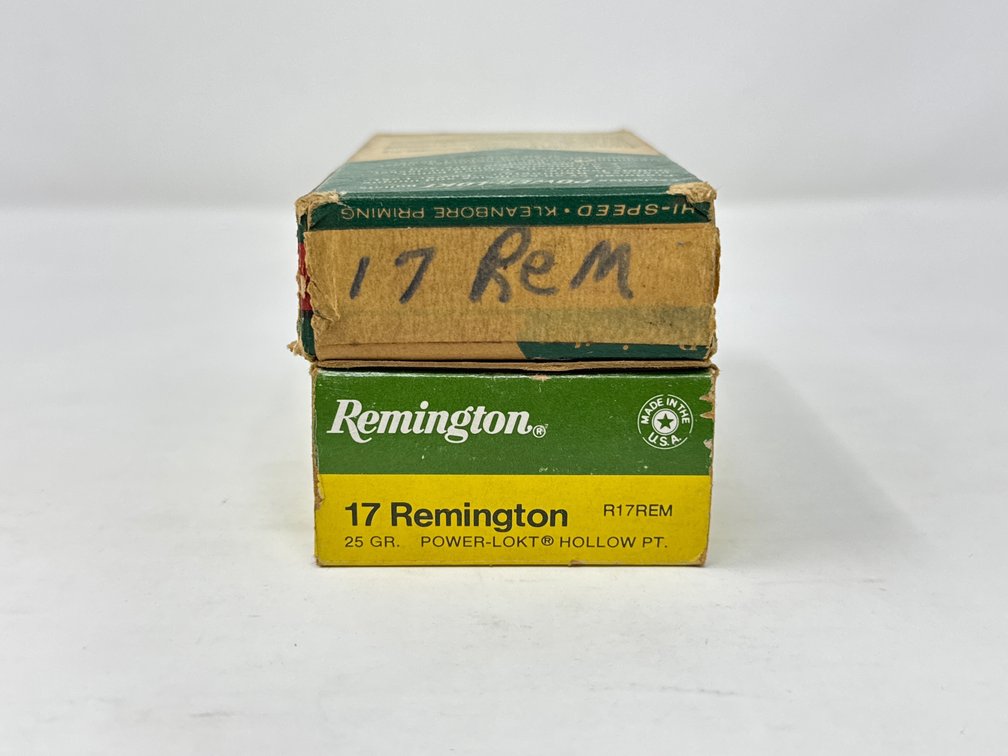 Remington Power-Lokt .17 Remington 25 Gr HP - Missing 6 - .17 Remington Reloads - Missing 4 - (2) Boxes, 30rds Total