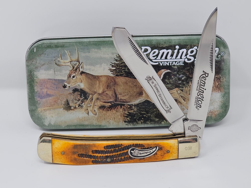 Remington - The Trapper's Determination 2-Blade Pocket - 038 - Knife w/ Case