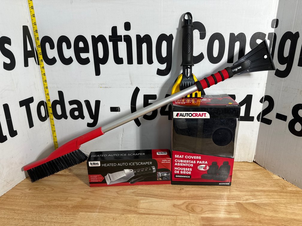 Heated Ice Scraper - Autocraft Seat Covers - Snow Scraper/Brush - Ice Scraper