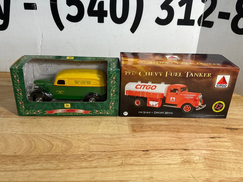 Citgo 1937 Chevy Fuel Tanker - John Deere 1938 Chevy Panel Truck 