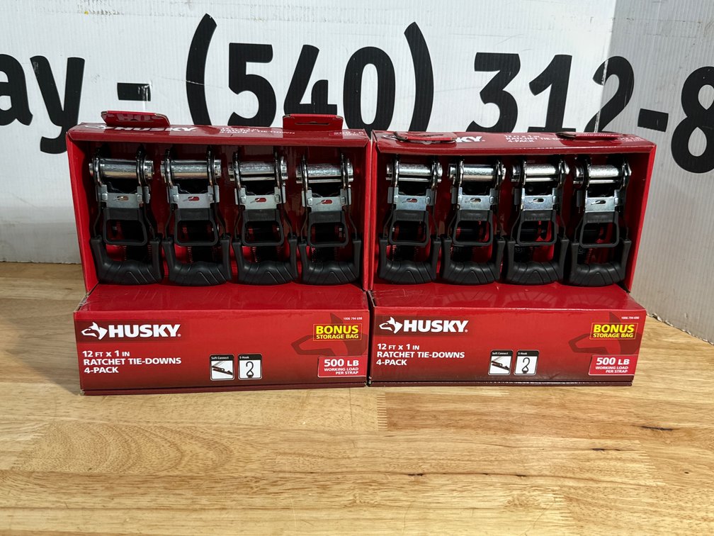 Husky Ratchet Straps - (2) 4 packs