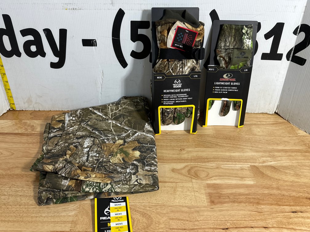 Realtree Mens 40-42 XL - Realtree Gloves L/XL - Mossy Oak L/XL Gloves 