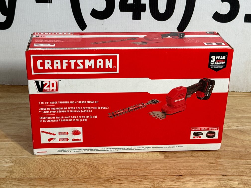Craftsman V20 Hedge Trimmer and Grass Shear Kit